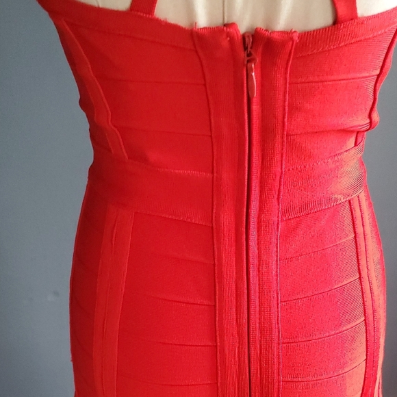 Nwt Topshop Red Sleeveless Fit and Flare Bodycon Dress - Picture 8 of 12